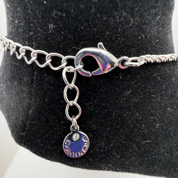 Charter Club Necklace Silver Tone w/ Yellow Glass & Clear Rhinestones NWOT - Picture 5 of 5